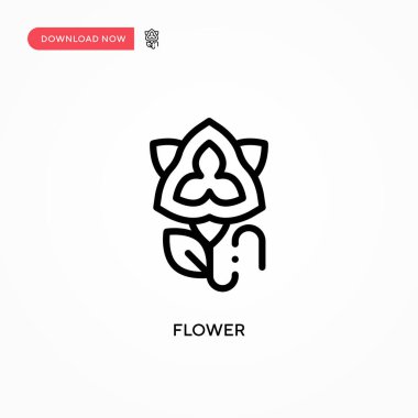 Çiçek vektör simgesi. Web sitesi veya mobil uygulama için modern, basit düz vektör çizimi