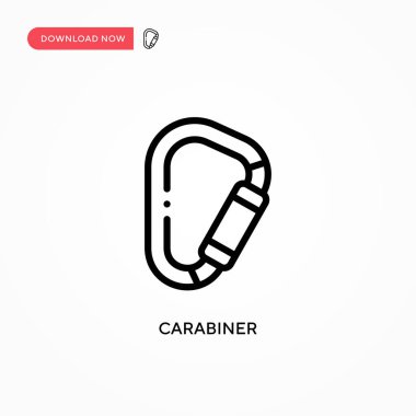 Karabina vektör simgesi. Web sitesi veya mobil uygulama için modern, basit düz vektör çizimi