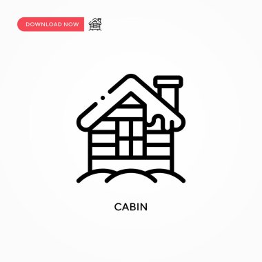 Kabin vektör simgesi. Web sitesi veya mobil uygulama için modern, basit düz vektör çizimi