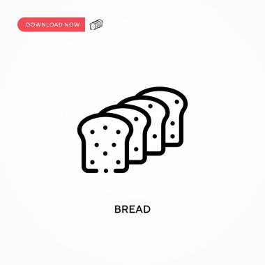 Ekmek vektör simgesi. Web sitesi veya mobil uygulama için modern, basit düz vektör çizimi