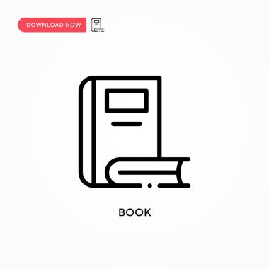 Kitap vektör simgesi. Web sitesi veya mobil uygulama için modern, basit düz vektör çizimi