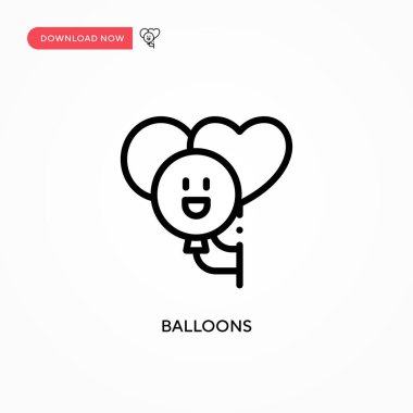Balon vektör simgesi. Web sitesi veya mobil uygulama için modern, basit düz vektör çizimi