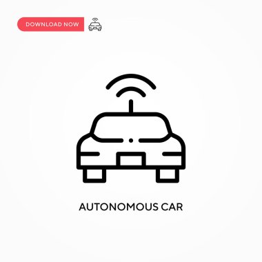 Autonomous car vector icon. Modern, simple flat vector illustration for web site or mobile app clipart