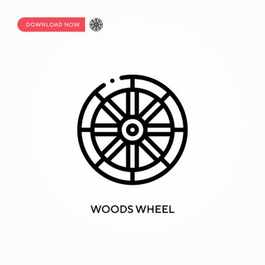 Orman tekeri vektör simgesi. Web sitesi veya mobil uygulama için modern, basit düz vektör çizimi