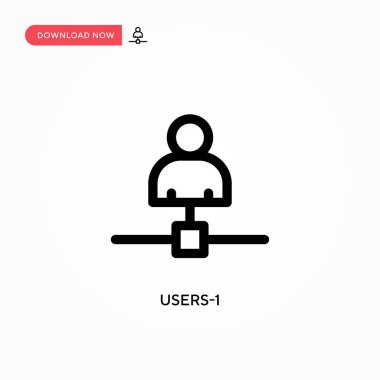 Kullanıcı-1 vektör simgesi. Web sitesi veya mobil uygulama için modern, basit düz vektör çizimi