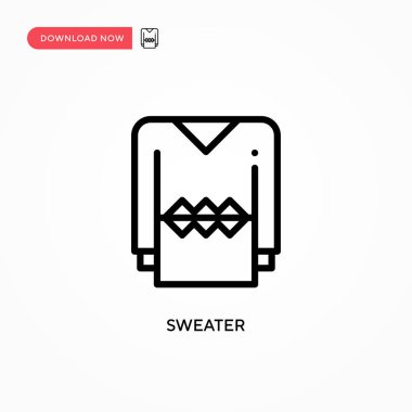 Süveter vektör simgesi. Web sitesi veya mobil uygulama için modern, basit düz vektör çizimi