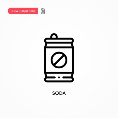 Soda vektör simgesi. Web sitesi veya mobil uygulama için modern, basit düz vektör çizimi