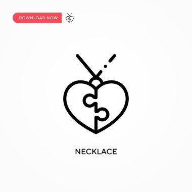 Kolye vektör simgesi. Web sitesi veya mobil uygulama için modern, basit düz vektör çizimi