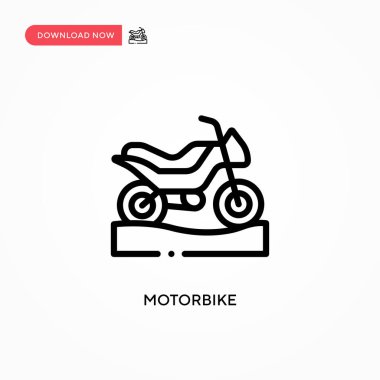 Motosiklet vektör simgesi. Web sitesi veya mobil uygulama için modern, basit düz vektör çizimi