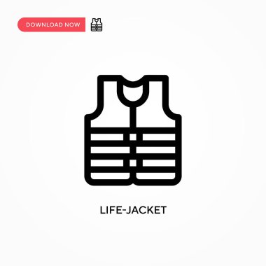 Can yeleği vektör simgesi. Web sitesi veya mobil uygulama için modern, basit düz vektör çizimi