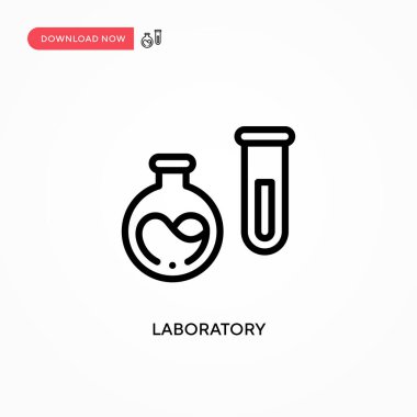 Laboratuvar vektör simgesi. Web sitesi veya mobil uygulama için modern, basit düz vektör çizimi