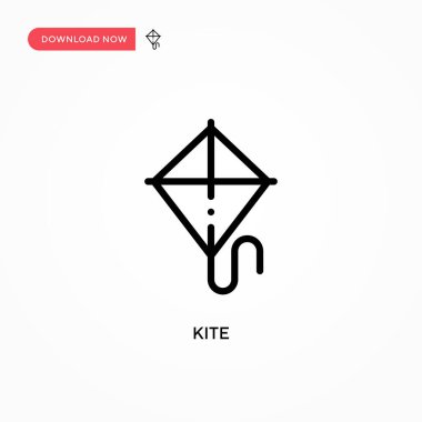 Uçurtma vektör simgesi. Web sitesi veya mobil uygulama için modern, basit düz vektör çizimi
