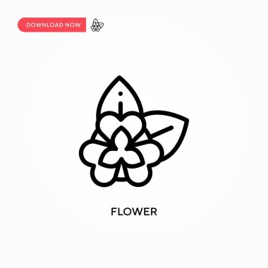 Çiçek vektör simgesi. Web sitesi veya mobil uygulama için modern, basit düz vektör çizimi