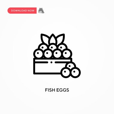 Balık yumurtası vektör simgesi. Web sitesi veya mobil uygulama için modern, basit düz vektör çizimi