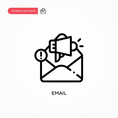 E- posta vektör simgesi. Web sitesi veya mobil uygulama için modern, basit düz vektör çizimi