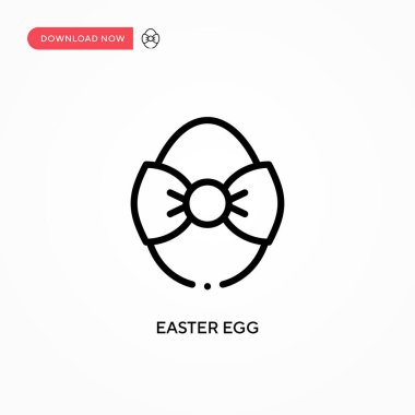 Paskalya yumurtası ikonu. Web sitesi veya mobil uygulama için modern, basit düz vektör çizimi
