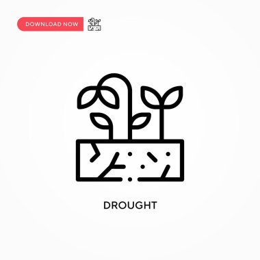 Kuraklık vektör simgesi. Web sitesi veya mobil uygulama için modern, basit düz vektör çizimi
