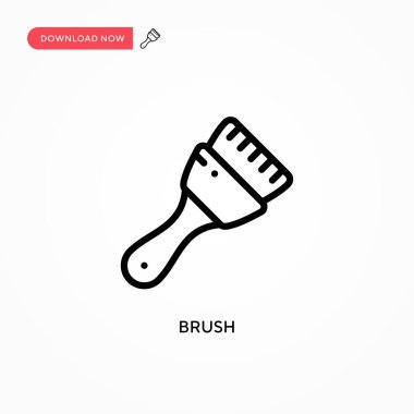 Fırça vektör simgesi. Web sitesi veya mobil uygulama için modern, basit düz vektör çizimi