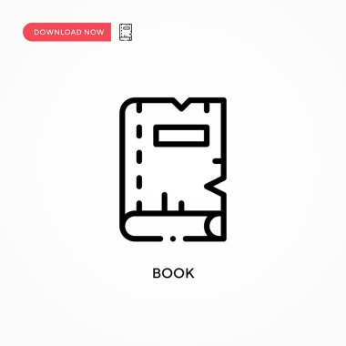 Kitap vektör simgesi. Web sitesi veya mobil uygulama için modern, basit düz vektör çizimi