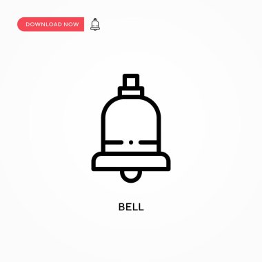 Çan vektör simgesi. Web sitesi veya mobil uygulama için modern, basit düz vektör çizimi