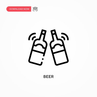 Bira vektör simgesi. Web sitesi veya mobil uygulama için modern, basit düz vektör çizimi