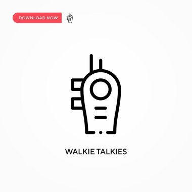 Telsiz sesli vektör simgesi. Web sitesi veya mobil uygulama için modern, basit düz vektör çizimi