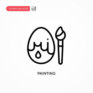 Vektör simgesi boyanıyor. Web sitesi veya mobil uygulama için modern, basit düz vektör çizimi