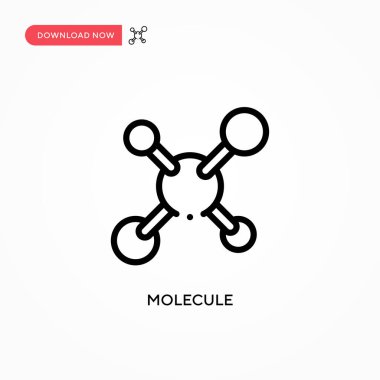 Molekül vektör simgesi. Web sitesi veya mobil uygulama için modern, basit düz vektör çizimi