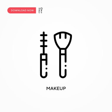Makyaj vektörü simgesi. Web sitesi veya mobil uygulama için modern, basit düz vektör çizimi