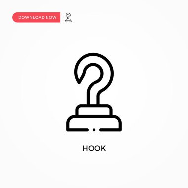 Kanca vektör simgesi. Web sitesi veya mobil uygulama için modern, basit düz vektör çizimi