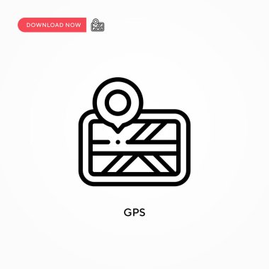 GPS vektör simgesi. Web sitesi veya mobil uygulama için modern, basit düz vektör çizimi