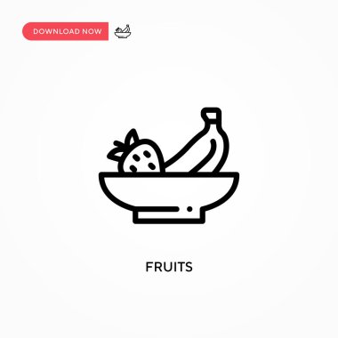 Meyve vektör simgesi. Web sitesi veya mobil uygulama için modern, basit düz vektör çizimi