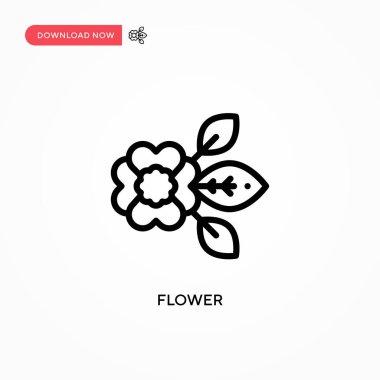 Çiçek vektör simgesi. Web sitesi veya mobil uygulama için modern, basit düz vektör çizimi