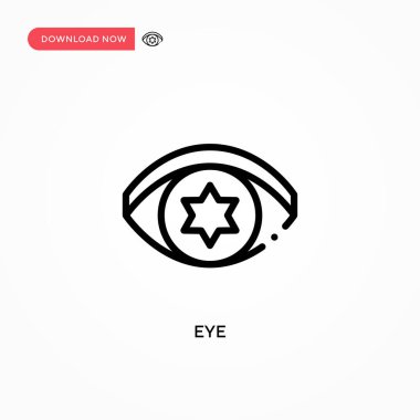 Göz vektör simgesi. Web sitesi veya mobil uygulama için modern, basit düz vektör çizimi