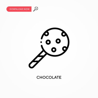 Çikolata vektör simgesi. Web sitesi veya mobil uygulama için modern, basit düz vektör çizimi