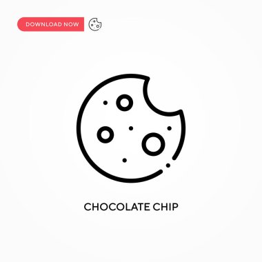 Çikolata parçacıklı vektör simgesi. Web sitesi veya mobil uygulama için modern, basit düz vektör çizimi