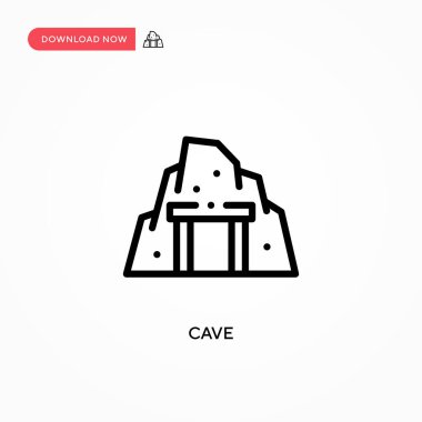 Mağara vektör simgesi. Web sitesi veya mobil uygulama için modern, basit düz vektör çizimi