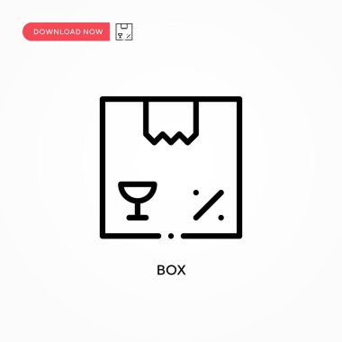 Kutu vektör simgesi. Web sitesi veya mobil uygulama için modern, basit düz vektör çizimi