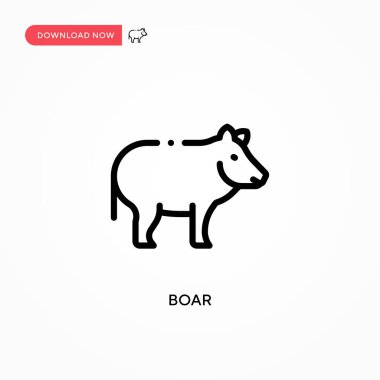 Domuz vektör simgesi. Web sitesi veya mobil uygulama için modern, basit düz vektör çizimi