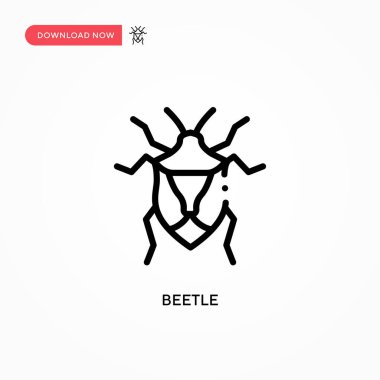 Böcek vektör simgesi. Web sitesi veya mobil uygulama için modern, basit düz vektör çizimi