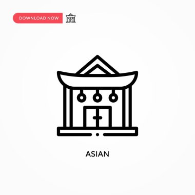 Asya vektör simgesi. Web sitesi veya mobil uygulama için modern, basit düz vektör çizimi
