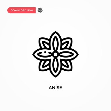Anason vektör simgesi. Web sitesi veya mobil uygulama için modern, basit düz vektör çizimi
