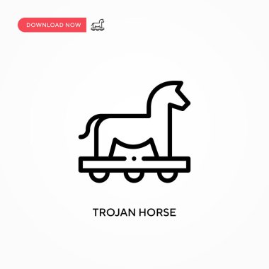 Truva atı vektör simgesi. Web sitesi veya mobil uygulama için modern, basit düz vektör çizimi
