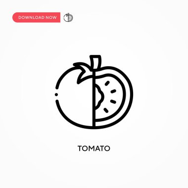 Domates vektör simgesi. Web sitesi veya mobil uygulama için modern, basit düz vektör çizimi