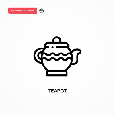 Çaydanlık vektör simgesi. Web sitesi veya mobil uygulama için modern, basit düz vektör çizimi