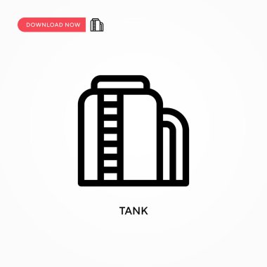 Tank vektör simgesi. Web sitesi veya mobil uygulama için modern, basit düz vektör çizimi