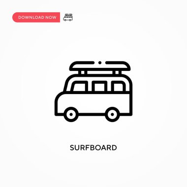 Sörf tahtası vektör simgesi. Web sitesi veya mobil uygulama için modern, basit düz vektör çizimi