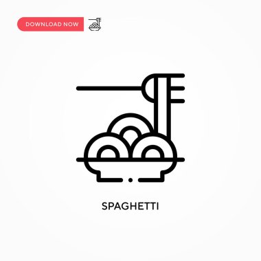 Spagetti vektör ikonu. Web sitesi veya mobil uygulama için modern, basit düz vektör çizimi