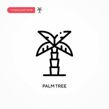 Palmiye ağacı vektör simgesi. Web sitesi veya mobil uygulama için modern, basit düz vektör çizimi