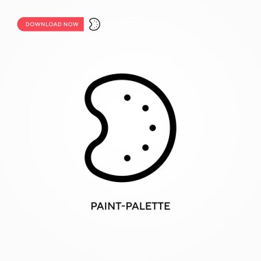 Boya palet vektör simgesi. Web sitesi veya mobil uygulama için modern, basit düz vektör çizimi